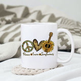 Peace love Sunflowers sublimation design, png for sublimation, Retro sunflower PNG, hobbies vibes png