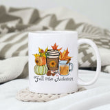 Fall into autumn sublimation design, png for sublimation, Autumn PNG, Positive vibe PNG, Autumn vibe PNG