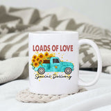 Loads of love special delivery sublimation design, png for sublimation, Retro sunflower PNG, hobbies vibes png