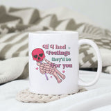 If I had feelings they'd be for you sublimation design, png for sublimation, Valentine PNG, Funny Valentine Skeleton PNG