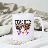 Teacher off duty Sublimation design, png for sublimation, Retro teacher PNG, Teacher life PNG