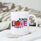 Teach love inspire Sublimation design, png for sublimation, Retro teacher PNG, Teacher life PNG