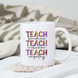 Teach kindness Teach inclusion Teach empathy Sublimation design, png for sublimation, Retro teacher PNG, Teacher life PNG