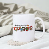 Very merry teacher sublimation design, png for sublimation, Christmas PNG, teacher Christmas PNG