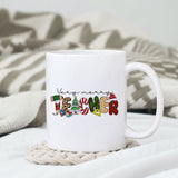 Very merry Teacher sublimation design, png for sublimation, Christmas PNG, teacher Christmas PNG