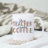 This teacher needs coffee sublimation design, png for sublimation, Retro teacher PNG, Teacher life PNG