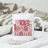 One Loved Mama sublimation design, png for sublimation, Valentine PNG, Retro Valentine Mama PNG