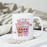 I love you a latte sublimation design, png for sublimation, Valentine PNG, Valentine coffee PNG