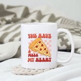 You have a pizza my heart sublimation design, png for sublimation, Valentine PNG, Retro valentine PNG