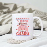 V Is For Valentine Video Games SVG design, svg for sublimation, Valentine SVG, Retro Valentine ugly sweater SVG