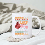 Love bug SVG design, svg for sublimation, Valentine SVG, Retro Valentine ugly sweater SVG