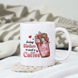 Feeling Slothee Need a Coffee sublimation design, png for sublimation, Valentine PNG, Valentine coffee PNG