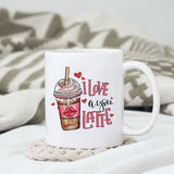 I Love you a latte sublimation design, png for sublimation, Valentine PNG, Valentine coffee PNG