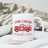 Hug kisses and Valentine's wishes sublimation design