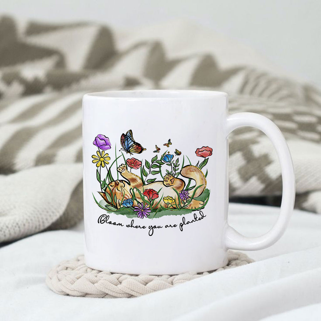 Bloom where you're planted coffee mug