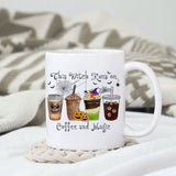 This Witch Runs on Coffee and Magic sublimation design, png for sublimation, Witch PNG, Halloween characters PNG