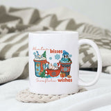 Winter kisses snowflakes wishes sublimation 