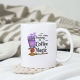 Running on coffee & magic sublimation design, png for sublimation, Witch PNG, Halloween characters PNG