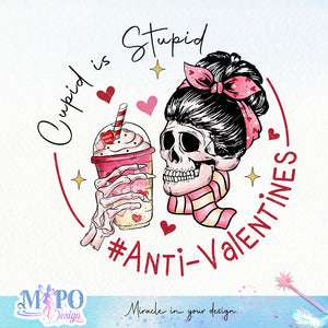 Cupid Is Stupid Anti Valentines sublimation design, png for sublimation, Valentine PNG, Valentine coffee PNG