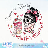 Cupid Is Stupid Anti Valentines sublimation design, png for sublimation, Valentine PNG, Valentine coffee PNG