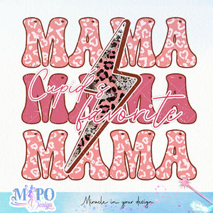 Cupid's Favorite Mama sublimation design, png for sublimation, Valentine PNG, Retro Valentine Mama PNG