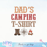 Dad's camping T-shirt sublimation design, png for sublimation, Father's day sublimation, Camping father png, Retro camping design