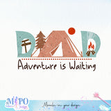 Dad adventure is waiting sublimation design, png for sublimation, Father's day sublimation, Camping father png, Retro camping design