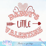 Daddy’s little valentine sublimation design