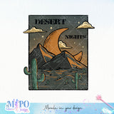 Desert nights sublimation design, png for sublimation, Retro design, Inspiration quotes png