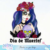 Día de Muertos sublimation design, png for sublimation, Day of the dead vibes png, halloween events png