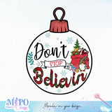 Don't stop believin' sublimation design, png for sublimation, Christmas Vintage PNG, Santa PNG