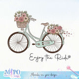 Enjoy the Ride sublimation design, png for sublimation, Vintage design, Inspiration png