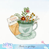 Enjoy the little things sublimation design, png for sublimation, Hobby png, Tea Pot png