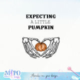 Expecting A Little Pumpkin sublimation design, png for sublimation, Halloween characters sublimation, Pregnancy witch design