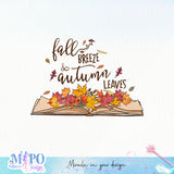 Fall Breeze & Autumn Leaves sublimation design, png for sublimation, Autumn PNG, Positive vibe PNG, Autumn vibe PNG