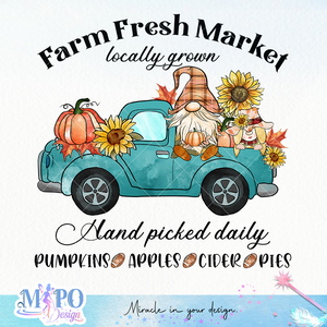 Farm Fresh Market locally grown Hand picked daily Pumpkins apples cider pies sublimation 