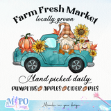 Farm Fresh Market locally grown Hand picked daily Pumpkins apples cider pies sublimation design, png for sublimation, Holidays design, Thanksgiving sublimation