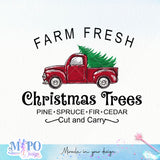 Farm Fresh christmas trees cedar fir spruce pine sublimation design, png for sublimation, Christmas PNG, Christmas vibes PNG