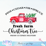 Farm Fresh christmas trees pine spruce fir cider fresh cut free delivery sublimation design, png for sublimation, Christmas PNG, Christmas vibes PNG