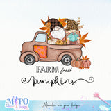 Farm fresh pumpkins sublimation design, png for sublimation, Autumn PNG, Positive vibe PNG, Autumn vibe PNG