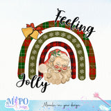 Feeling Jolly sublimation design, png for sublimation, Christmas Vintage PNG, Santa PNG