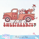 Full of sweethearts sublimation design, png for sublimation, Valentine PNG, Valentine teacher PNG