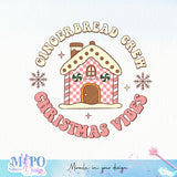 Gingerbread crew Christmas brew sublimation design, png for sublimation, Christmas PNG, Retro GingerBread PNG