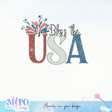 Retro Sunflower America Bundle, 4th Of July PNG Bundle