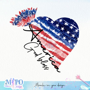 God bless America sublimation design, png for sublimation, 4th Of July Png, Independence Day vibes PNG