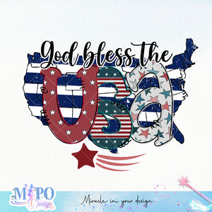 God bless the USA sublimation design, png for sublimation, 4th Of July Png, Independence Day vibes PNG