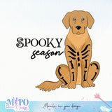 Golden Retriever Spooky season sublimation design, png for sublimation, retro halloween vibes png, halloween animals png