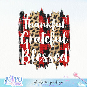 Grateful Thankful Blessed sublimation design, png for sublimation, Christmas PNG, Christmas vibes PNG