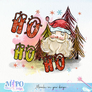 HO HO HO sublimation design, png for sublimation, Christmas PNG, Christmas vibes PNG