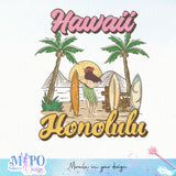 Haiwaii Honolulu sublimation design, png for sublimation, Summer png, Beach vibes PNG